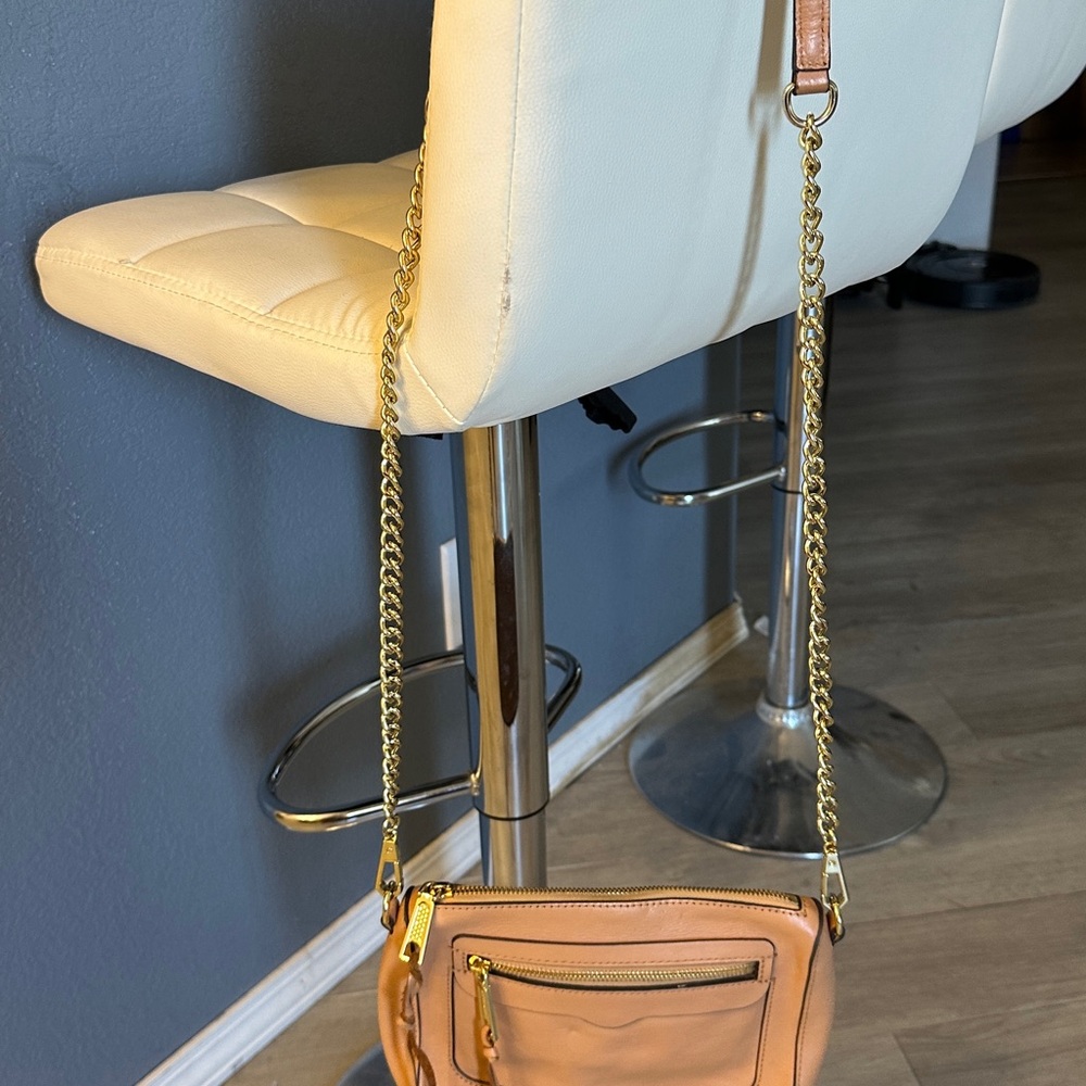 Rebecca Minkoff Tan Gold Crossbody Bag